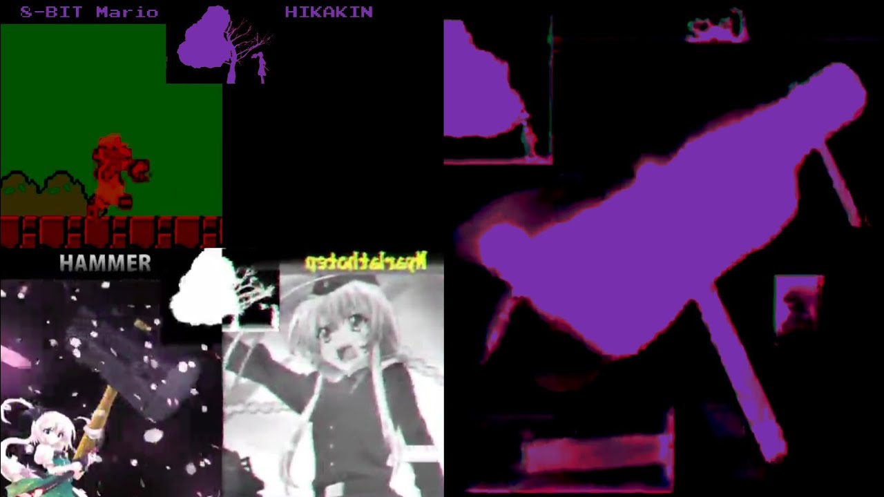 8bit Mario vs Re:HAMMER vs sm0 ボイパ(??)対決 Bad Apple!!