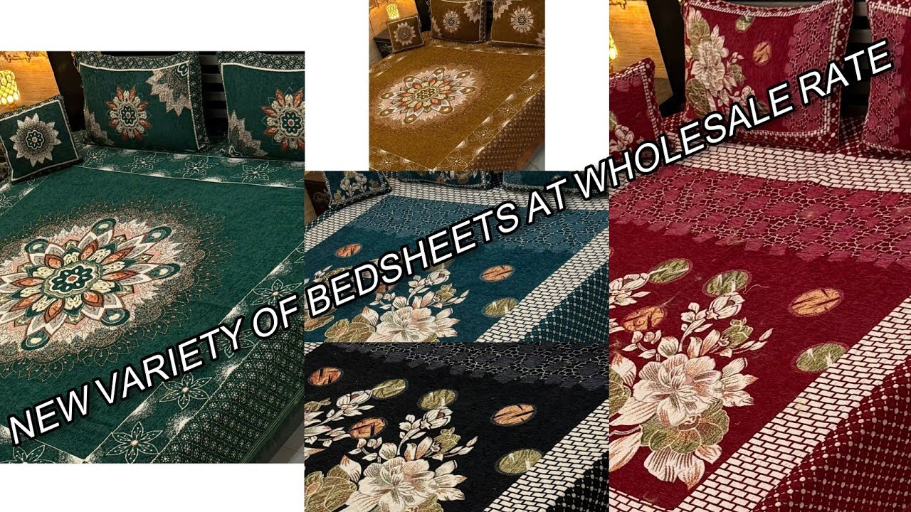 New Arrivals of winter bedsheets, original jacquard velvet bedsheets on wholesale rate