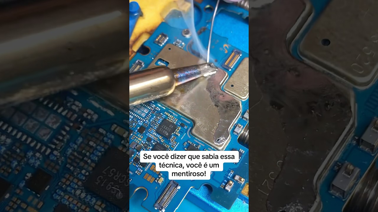 Era simples assim remover a blindagem da placa de celular e eu não sabia!
