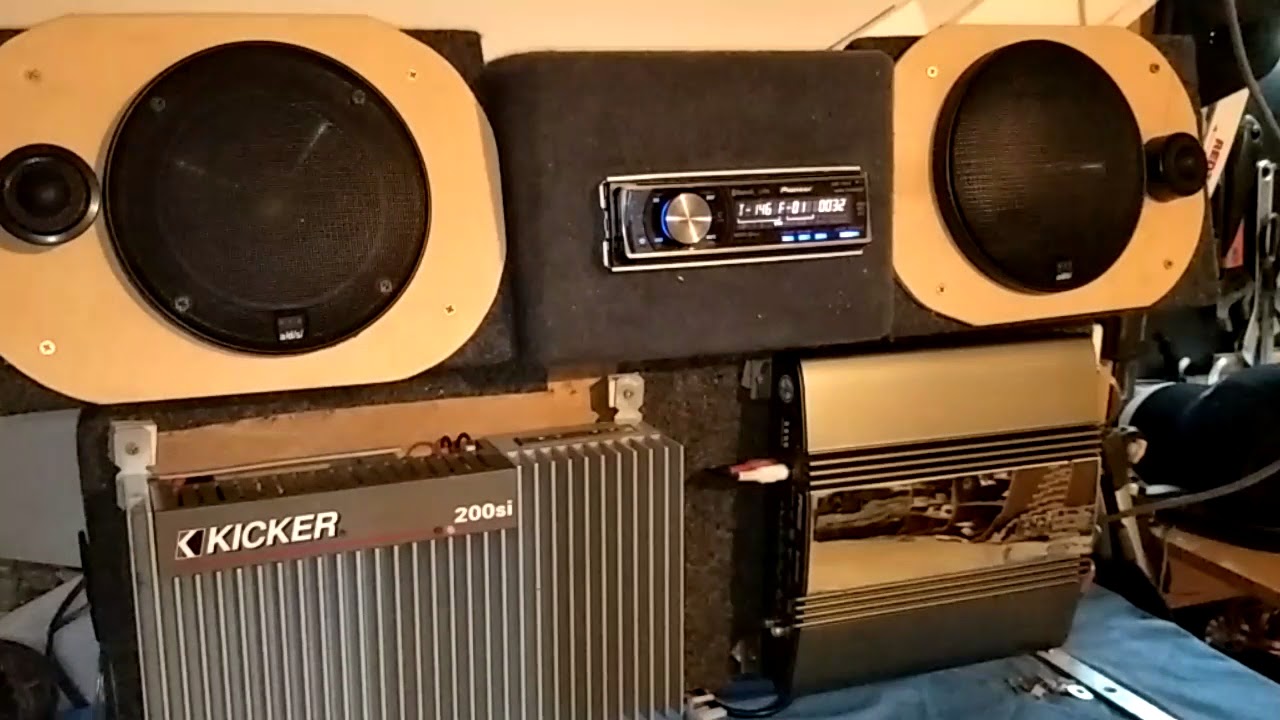 My old school car audio garage system- its loud!