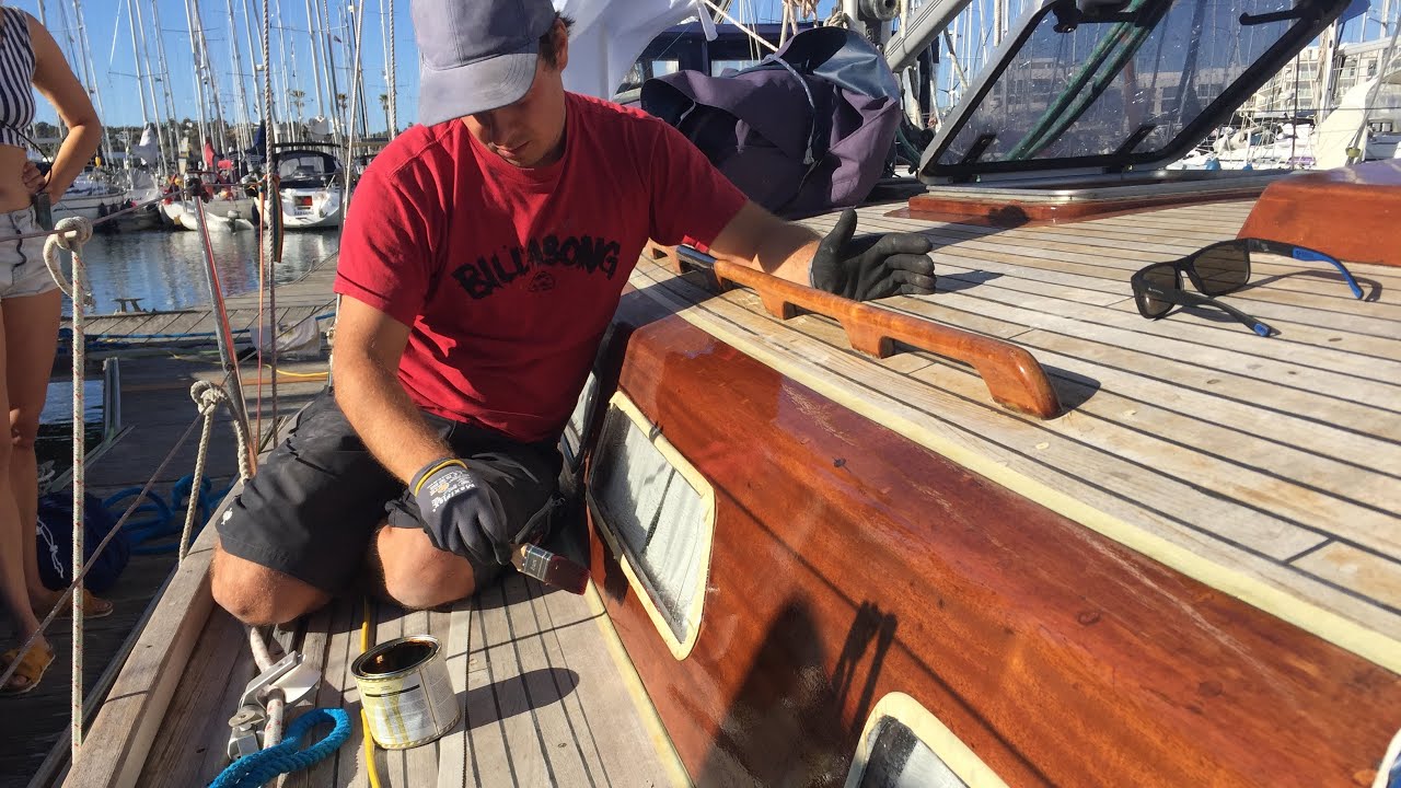 Varnishing The Superstructure Of A Vindö 45 - Mini Ep. 13 Thula Sailing