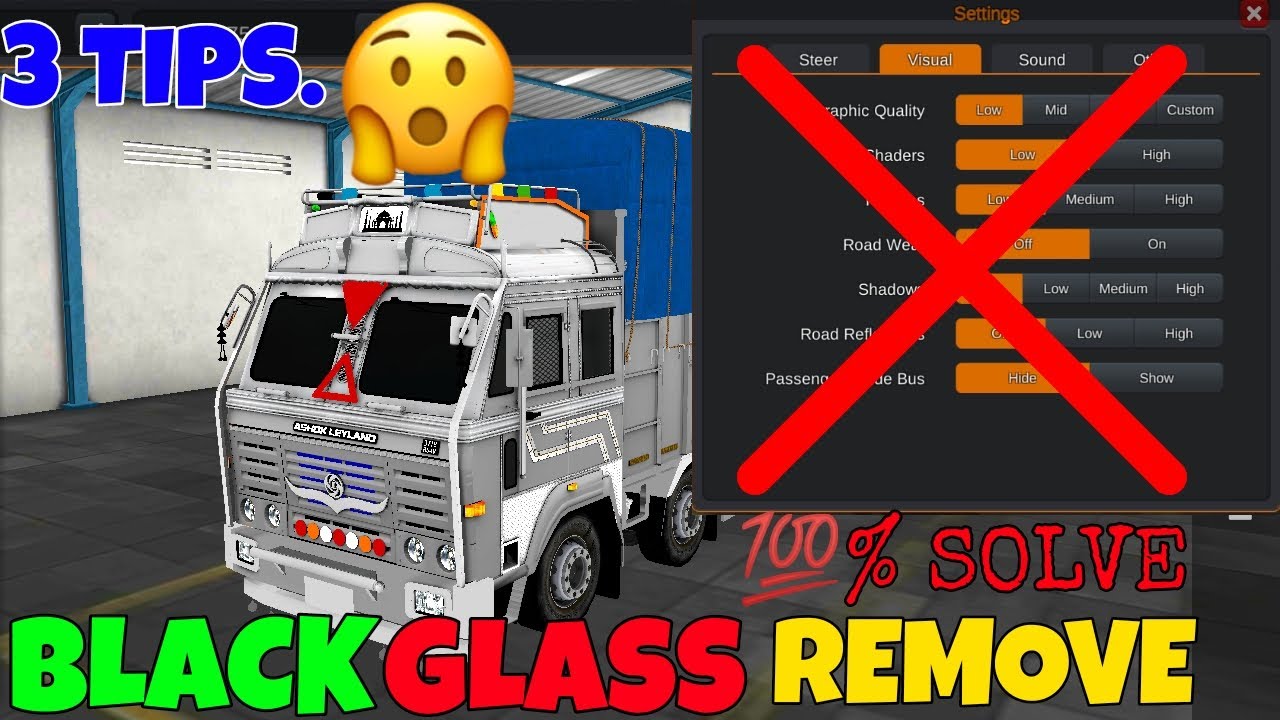 Black glass remove problem solve for bussid\\ Bussid black glass problem 💯% solve \\ 3tips solve