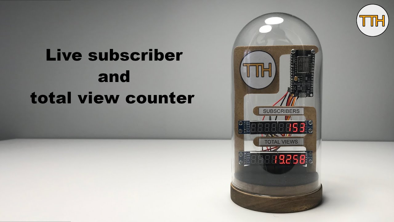 Subscriber and total view counter | NodeMCU ESP8266 MAX7219