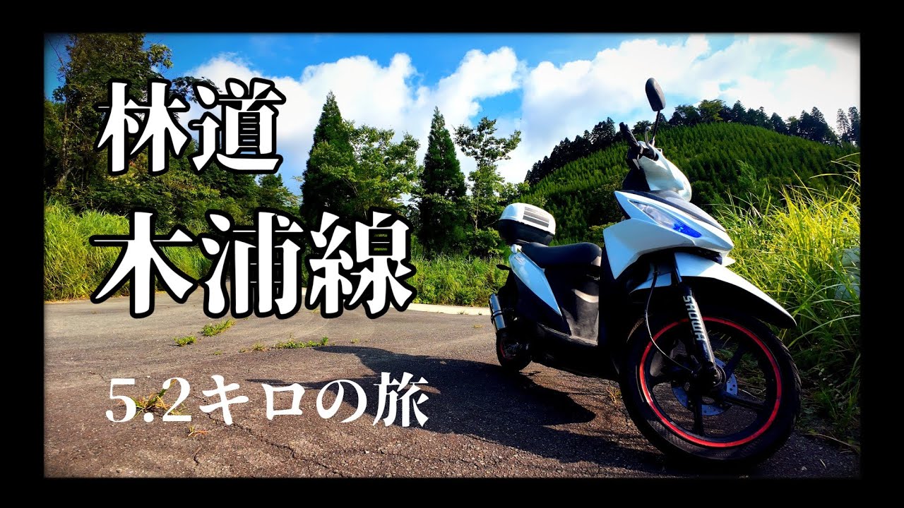 【林道走破シリーズ　福岡県星野村のコンクリとダートのミックス林道を走る】原付二種　アドレス110