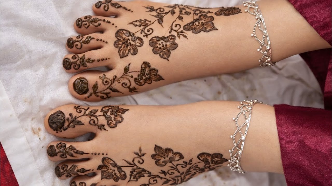 Foot mehendi designs 🥰 stylish mehendi art tatto mehendi unique mehendi designs 