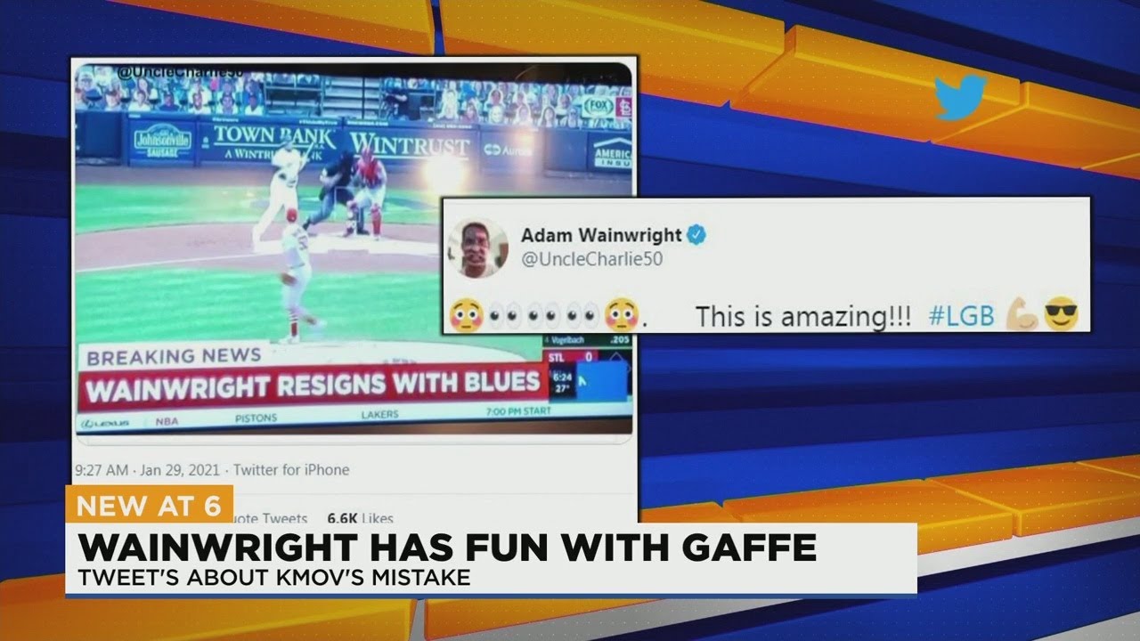 'Challenge accepted': Wainwright turns KMOV gaffe into laughs