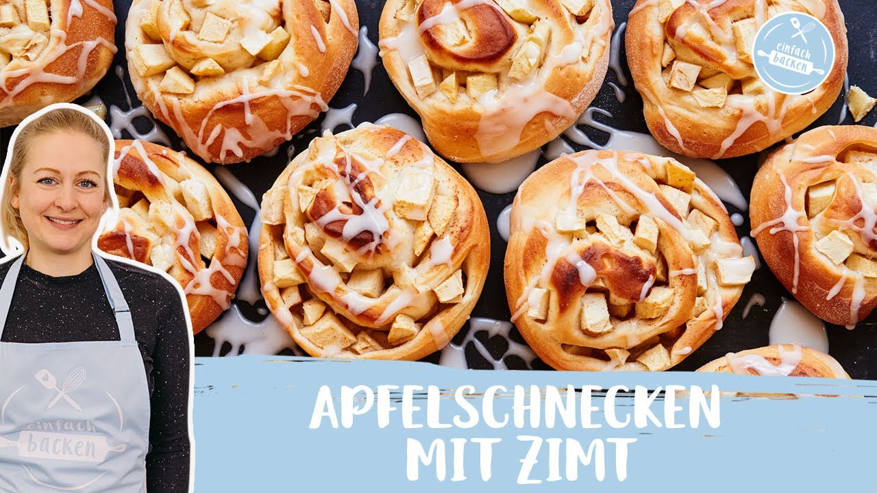 Apfelschnecken mit Zimt 🍎 🥰| Fluffige Hefeschnecken | Einfach Backen
