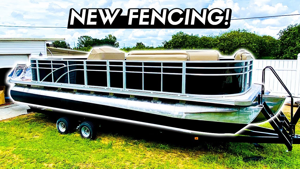 Installing Brand New Fencing on a Party Pontoon Boat - Episode 6
