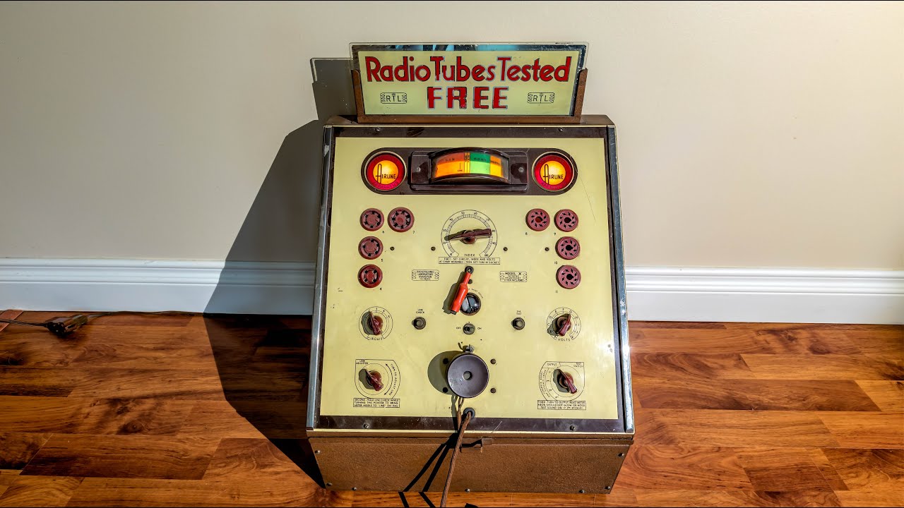 Early 1940's RTL Airline Tube Tester Teardown With Explanation.