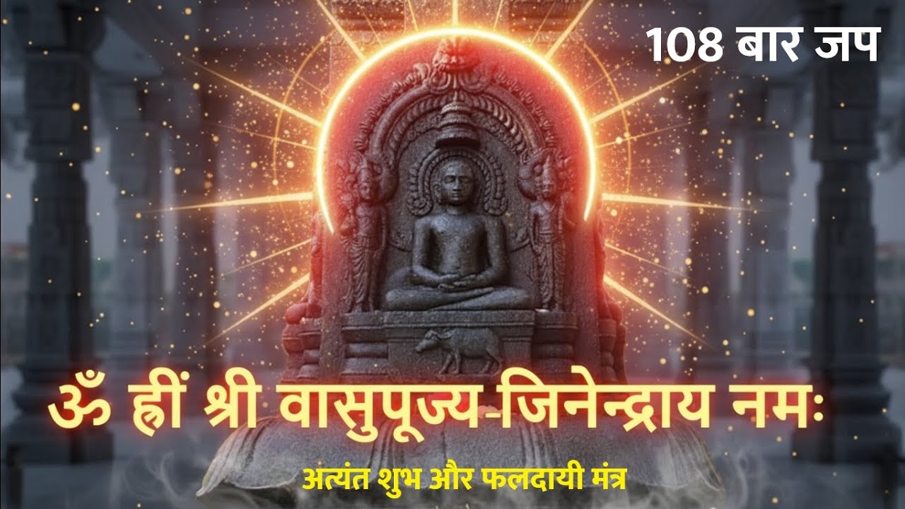 108 बार सुनो… हर दुख दूर होगा! | Vasupujya Swami Powerful Mantra | दिव्य शक्ति का अनुभव करें!