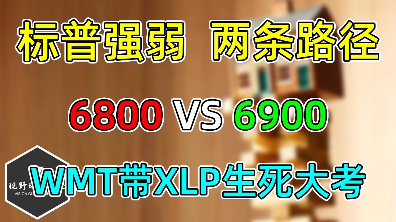 美股 标普6800和6900，强弱两条路径！WMT带XLP生死大考！美银基金经理调查乐观！