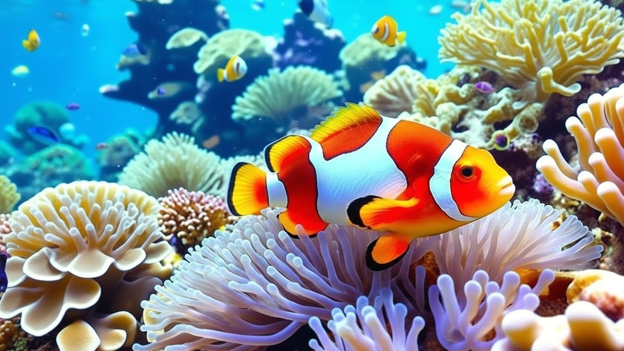 The Best 4K Aquarium - Dive Into The Mesmerizing Underwater Realm, Sea Jellyfish, Coral Reefs .