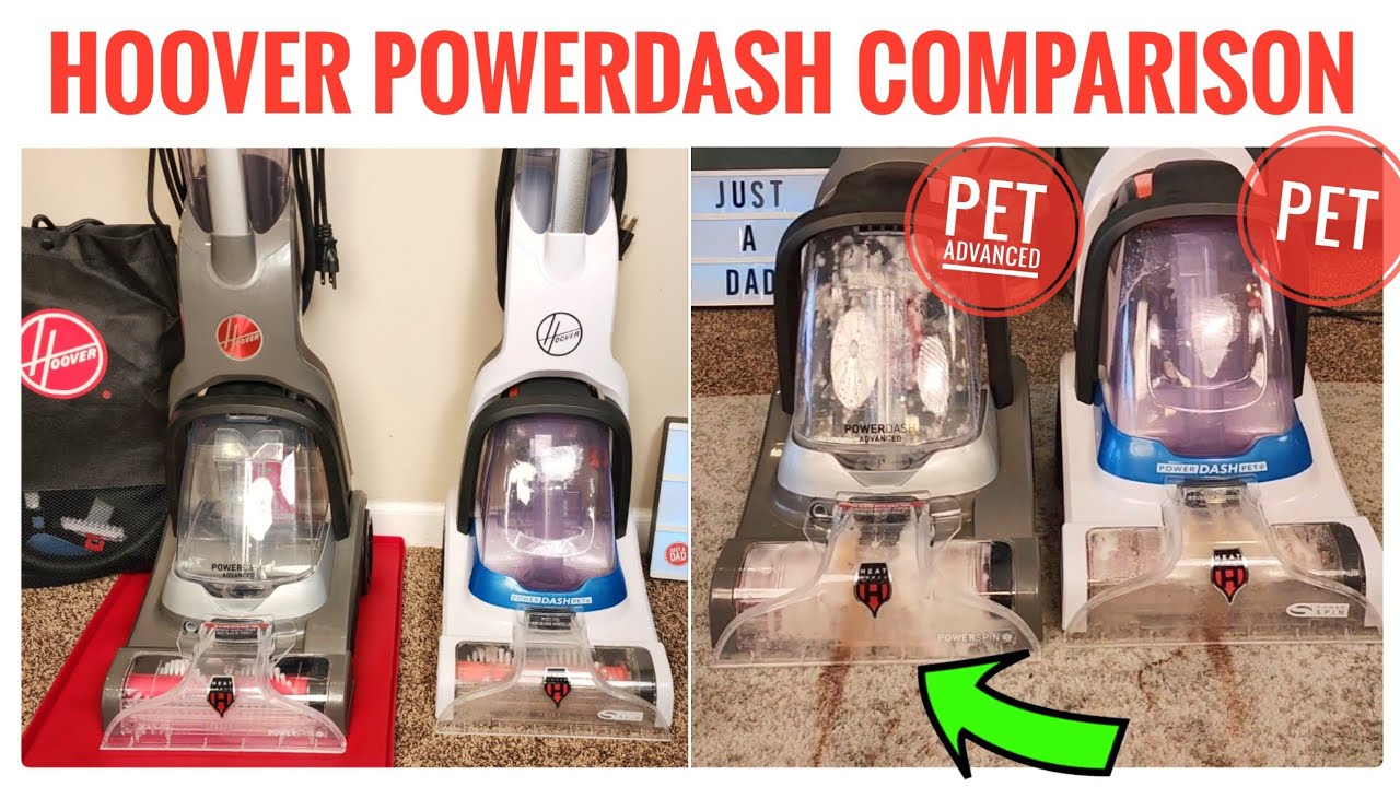 HOOVER PowerDash Pet Upright Carpet Cleaner Machine Comparison FH50700 vs FH55050