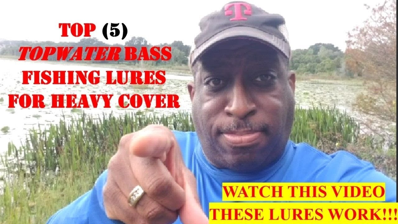 Top 5 Topwater Bass Fishing Lures for Heavy Cover and Thick Cover
