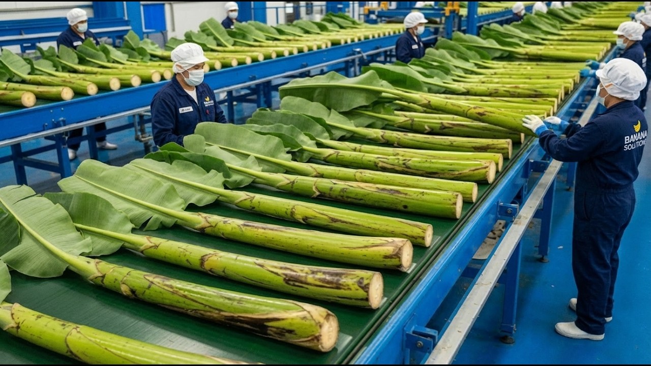 Inside the World’s Largest Banana Stem Factory  From Farm Waste to Future Fiber