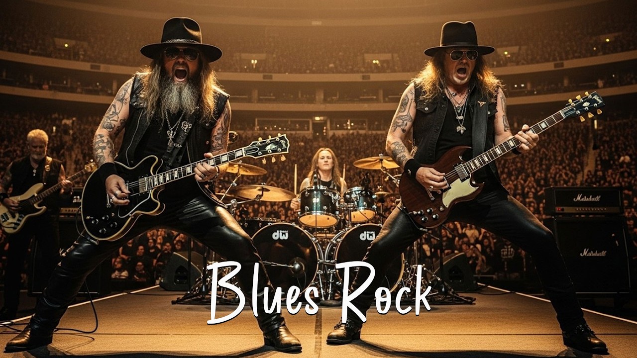 Deep Purple, ZZ Top, Led Zeppelin, ACDC, Jimi Hendrix 🎸🔥 Classic Rock Blues Guitar & Gritty Voices