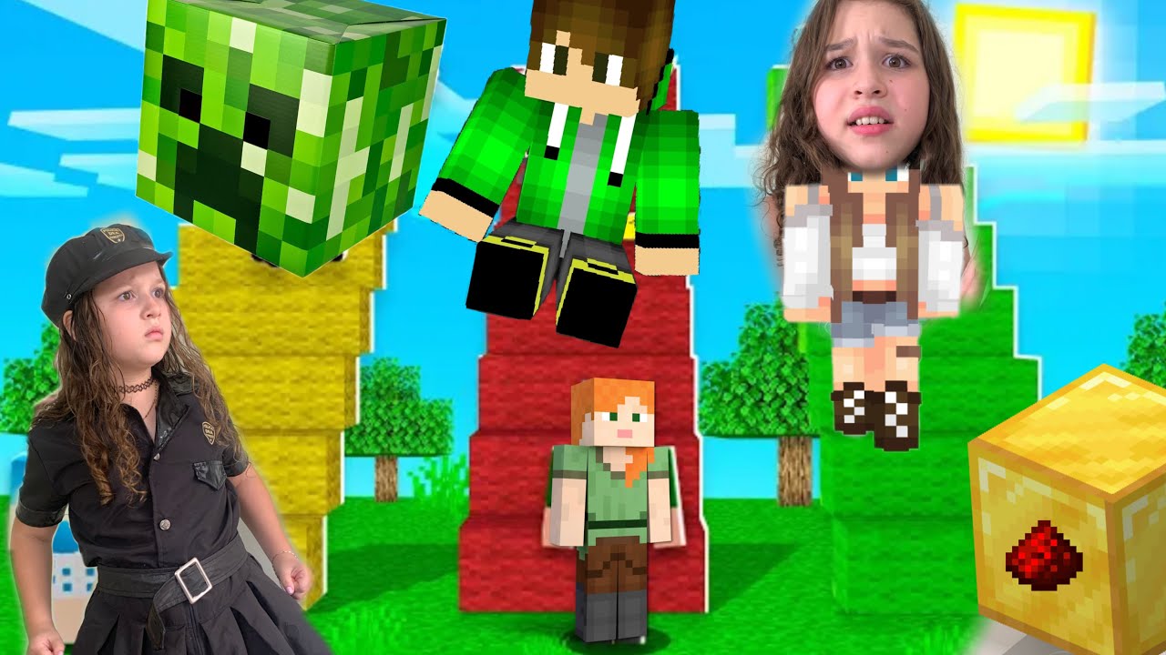 MINECRAFT LUCKY BLOCK O WITHER GIGANTE E O ZUMBI APARECERAM | GAMES Família Hoje é dia de Marias