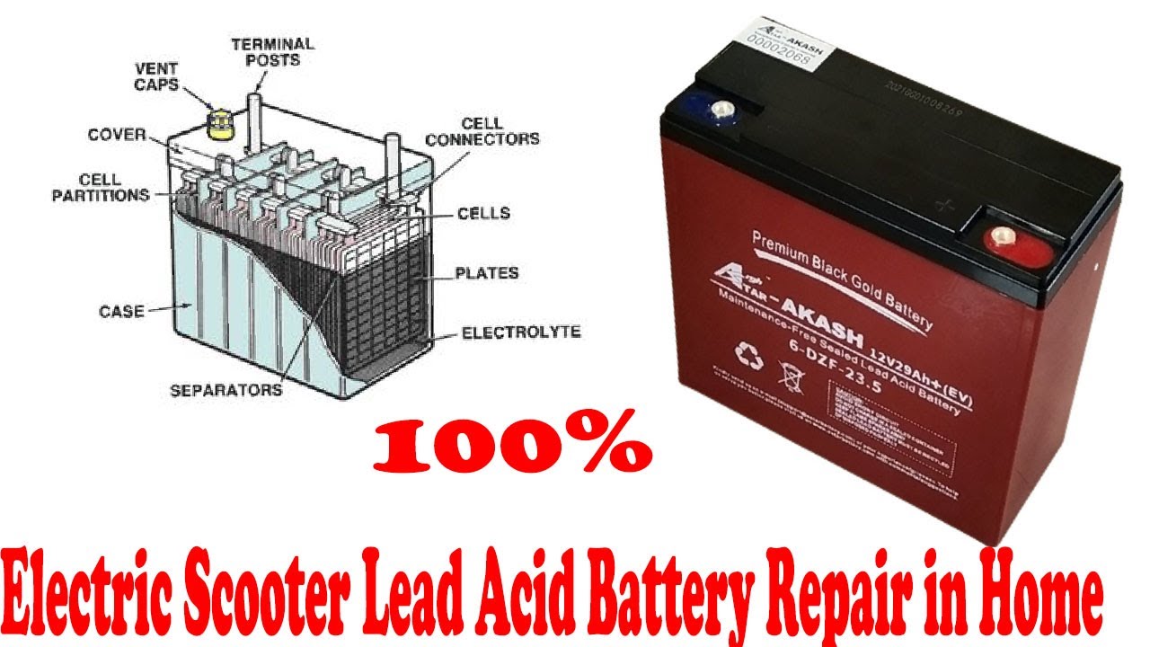 Electric Scooter Lead Acid Battery Repair in Home |Lead Acid Battery Voltage Charger Cut Off 48v 60v