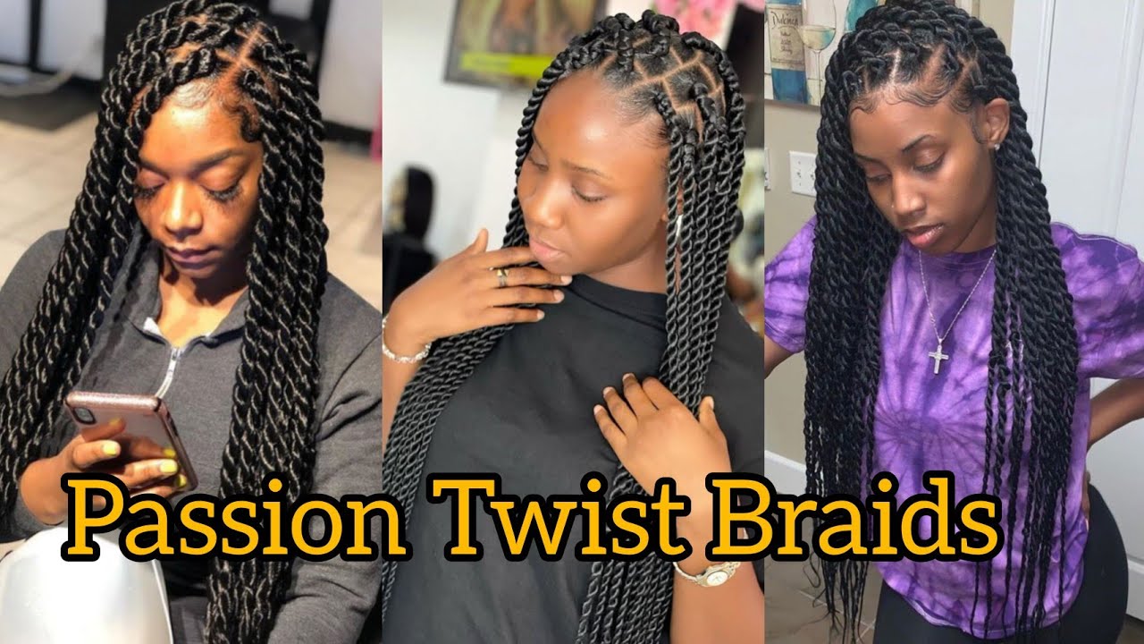 Passion Twist Braids for African Women | Easy Braids to try