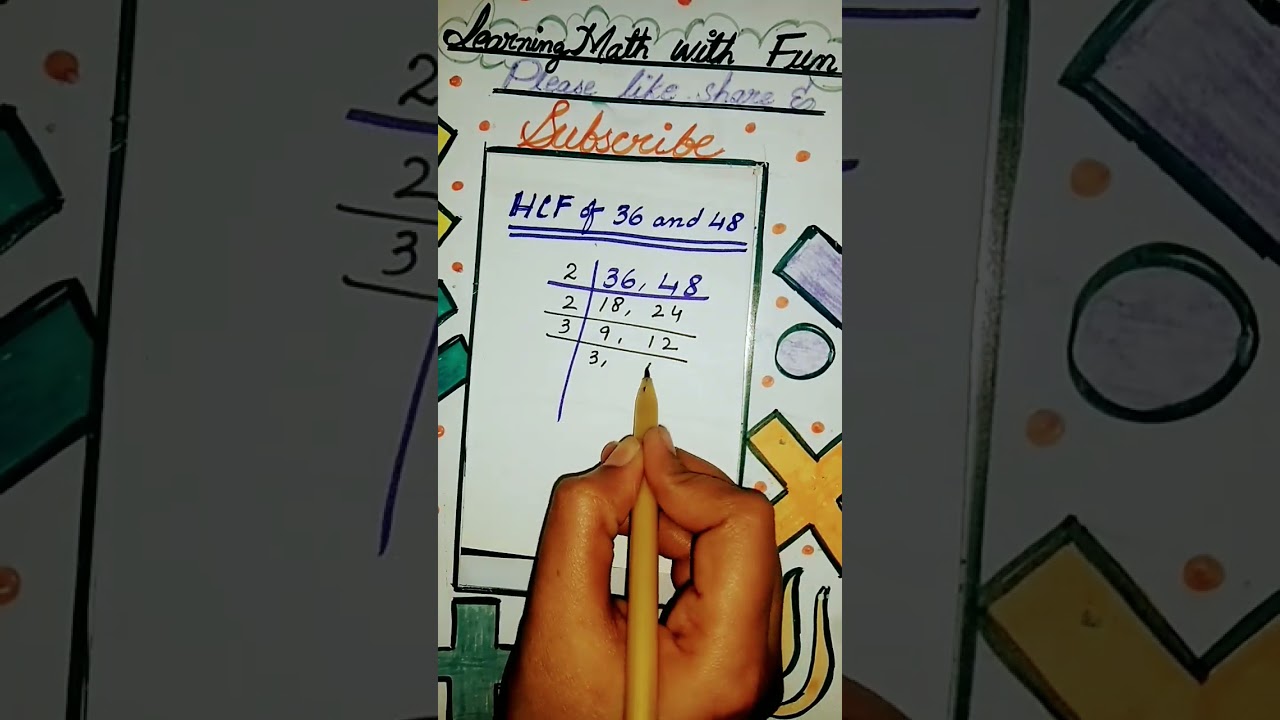 Hcf of 36,48 #hcf #hcfshorttrick