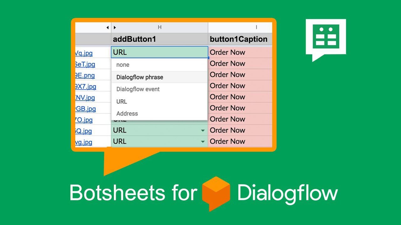 Botsheets for Dialogflow