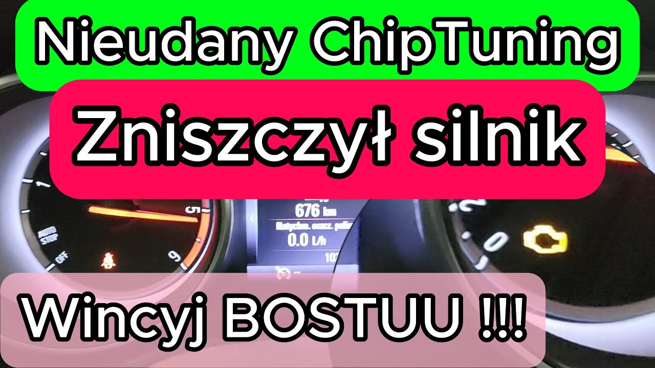 Nieudany ChipTuning zniszczył silnik - WINCYJ MOCY !!!!! Opel Insignia 2.0 Turbo D.