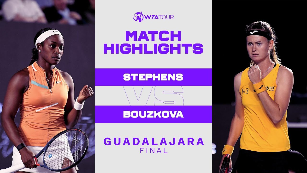Sloane Stephens vs. Marie Bouzkova | 2022 Guadalajara Final | WTA Match Highlights