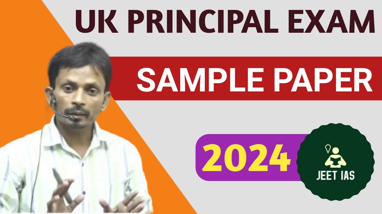 UK Principal Exam SAMPLE PAPER 2024 | UKPSC Principal Exam Model Paper | Uttarakhand Principal