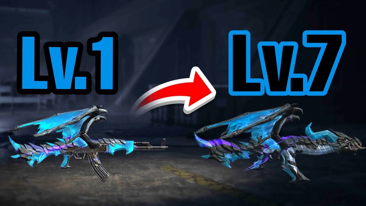 LV.1 TO LV.7 Ak47- Blue flame Draco 💙 🔥