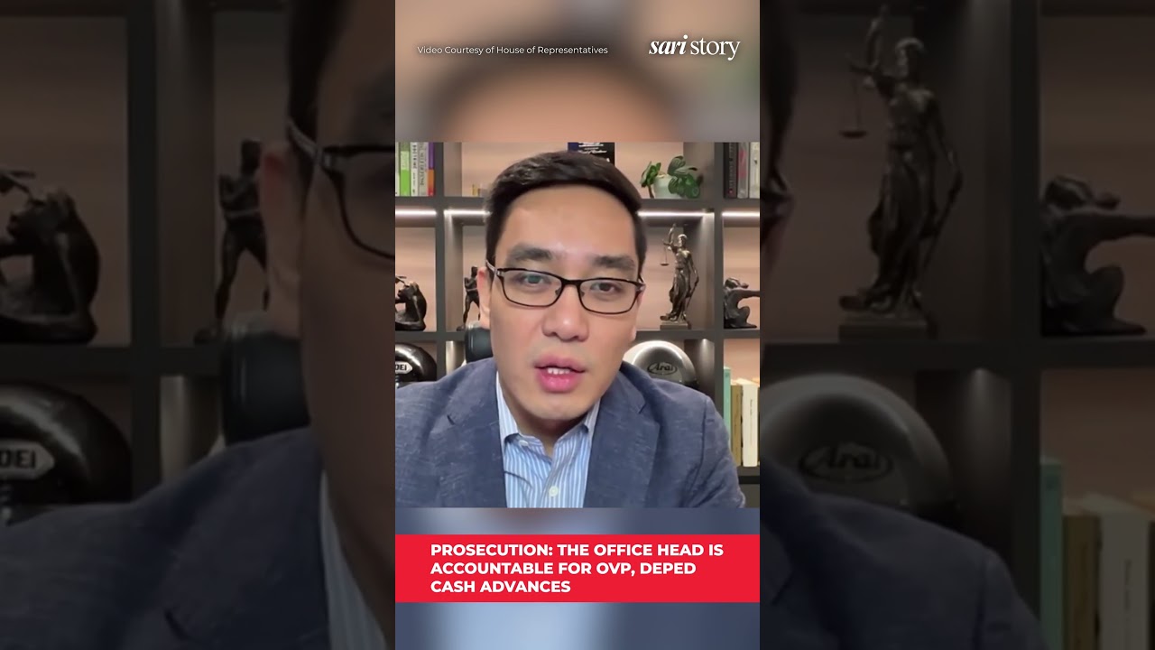 Prosecution: Ang hepe ng opisina ang mananagot sa cash advances ng OVP, DepEd