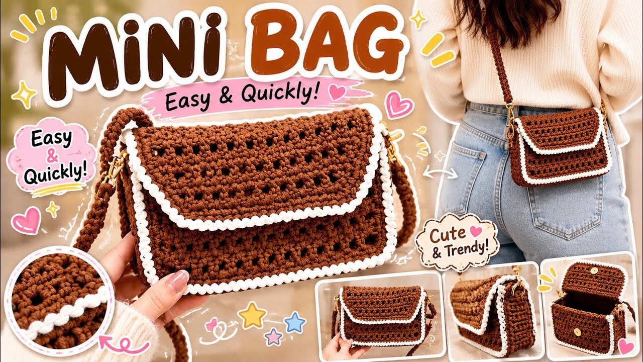 Crochet Bag | Shoulder Bag | Bag Tutorial | Crochet EASY Phone Bag Tutorial | For Beginners