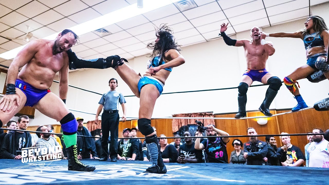 [Free Match] Sea Stars v Colin Delaney & Cheech | Beyond Wrestling (Intergender, SHIMMER, Mixed Tag)