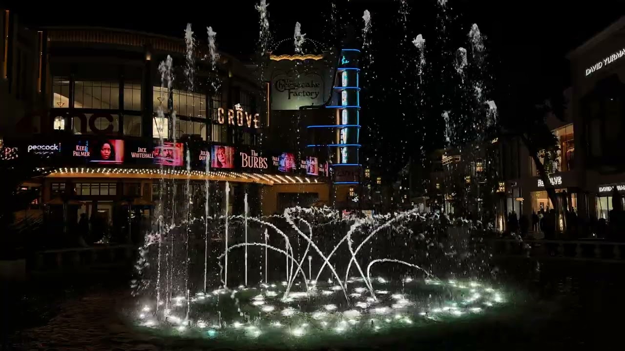 The Grove Fountain - “All Night Long” (Night) 4K