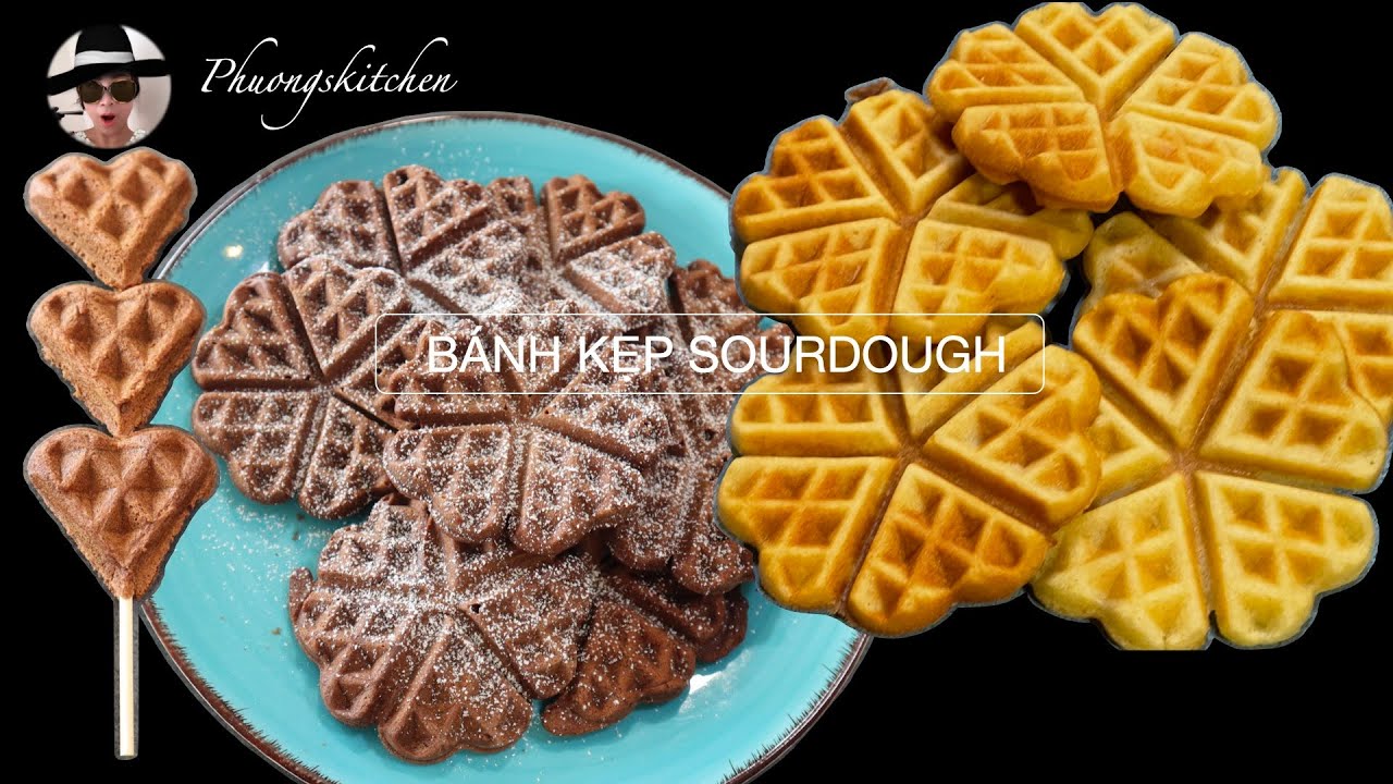Bánh kẹp tàn ong men tự nhiên, men dư - Sourdough Waffle