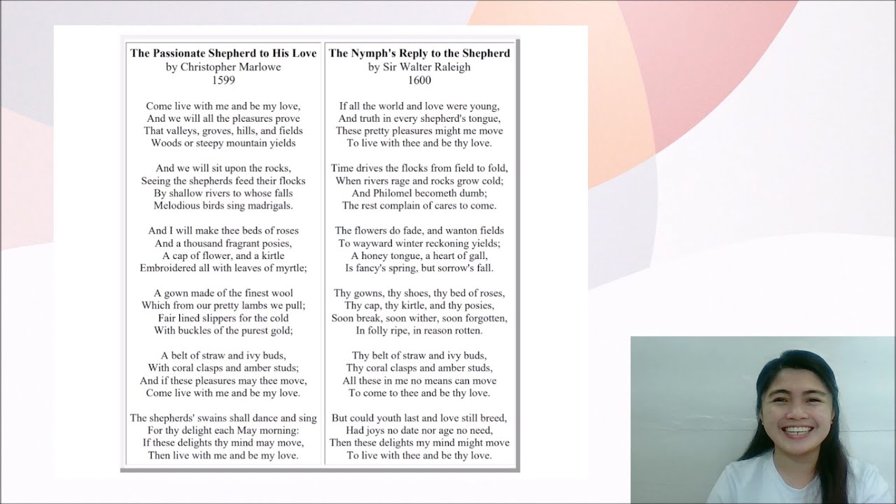 Literature | The Passionate Shepherd to His Love | The Nymph's Reply to the Shepherd
