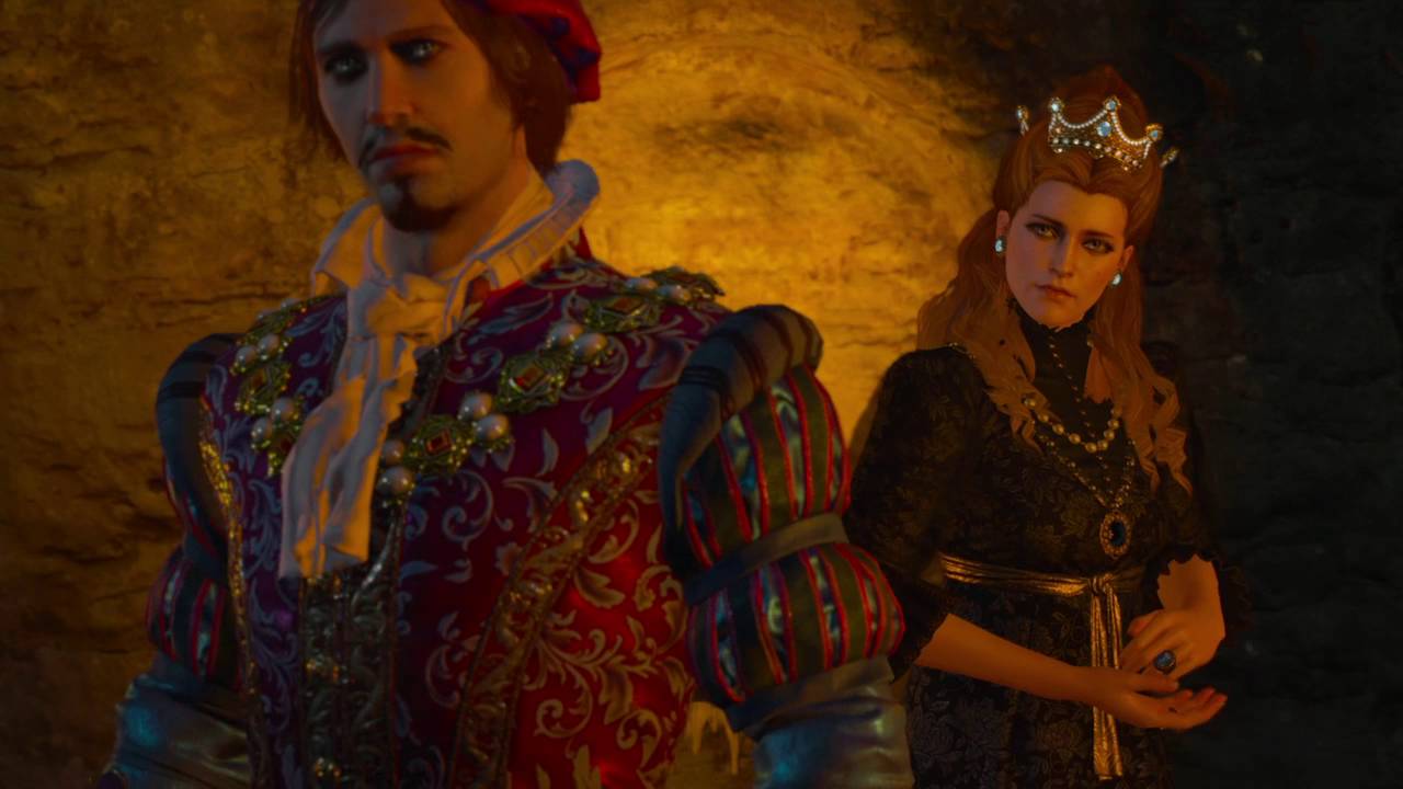 Wiedźmin 3: Krew i Wino - Jaskier pociesza Anne Henriette