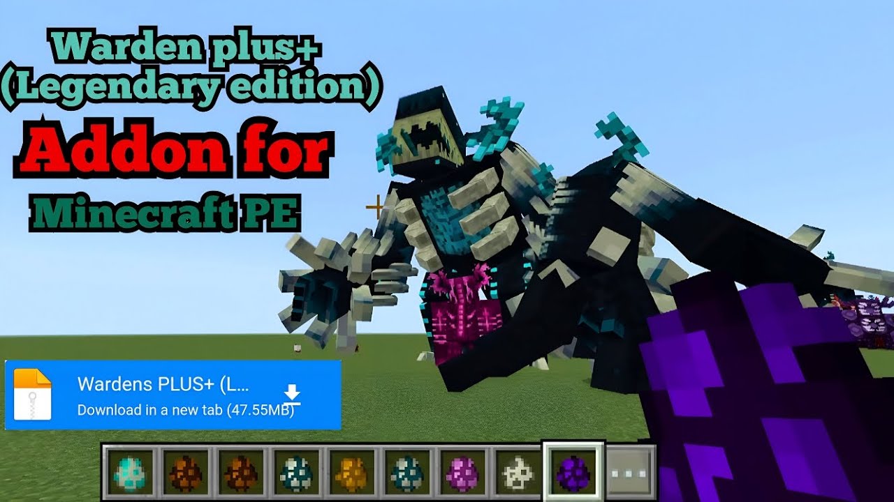 Warden plus+ (legendary edition) ADDON for minecraft PE #minecraft