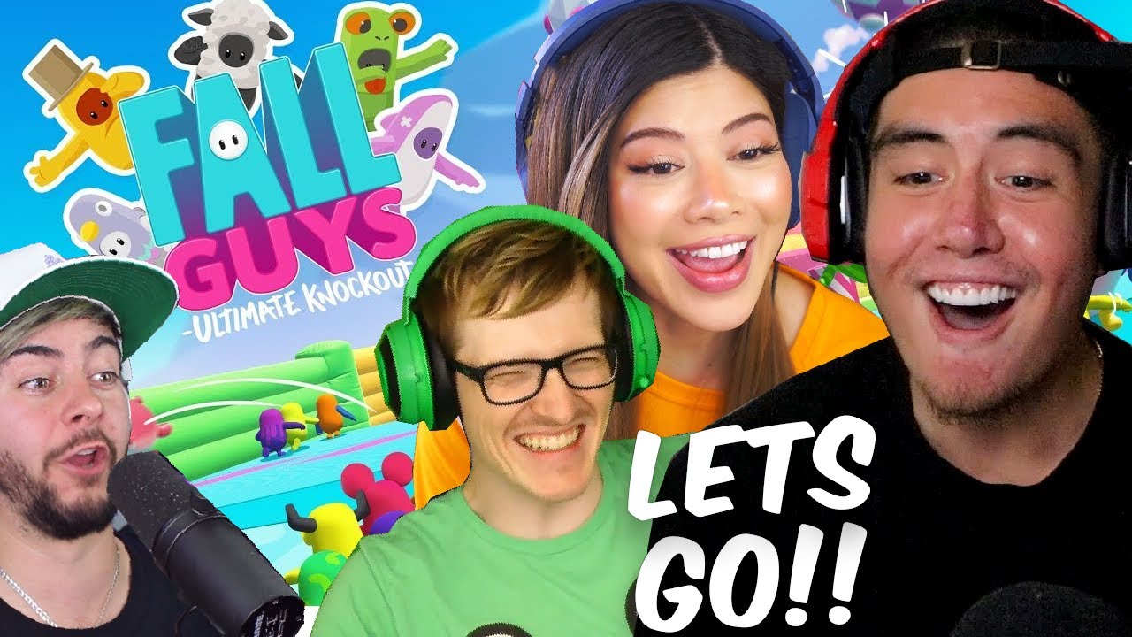 Playing Fall Guys With 3 Youtubers I Don't Like (Fall Guys Funny Moments)
