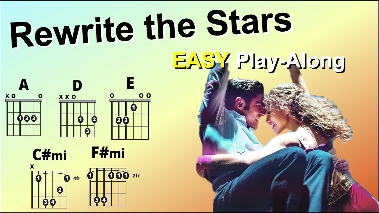 Rewrite the Stars (from The Greatest Showman) Guitar Chord and Lyric Play Along
