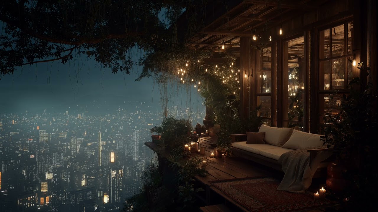 Late Night Above the City | Peaceful Urban Ambience |