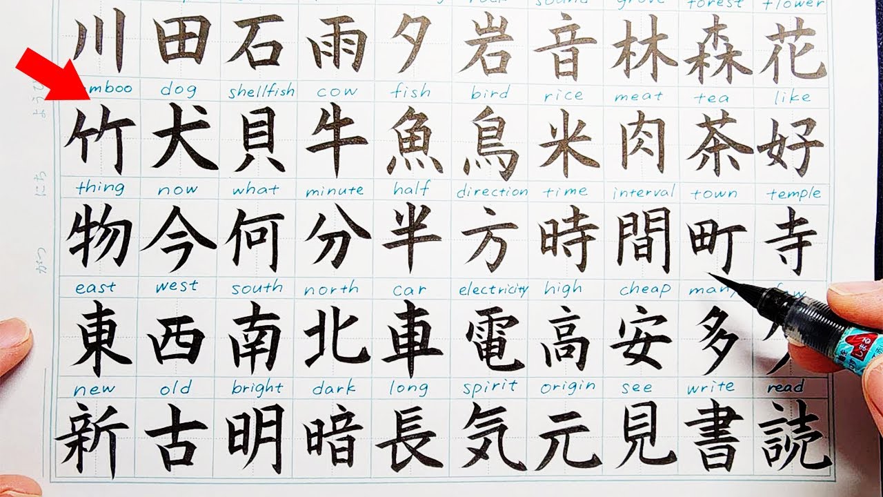 【all N5 kanji】writing and reading