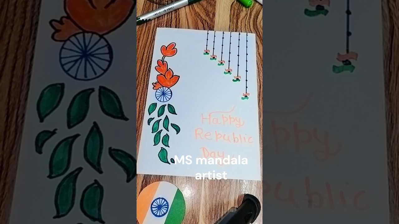 How to make Republic day Card 🇨🇮 ‪@Suvasmitarout‬ 