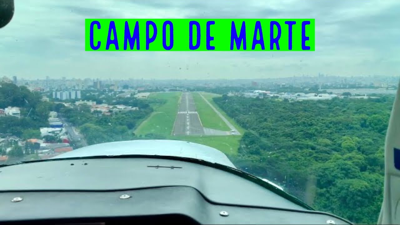 Aproxima&ccedil;&atilde;o e pouso no Campo de Marte | Cessna 152