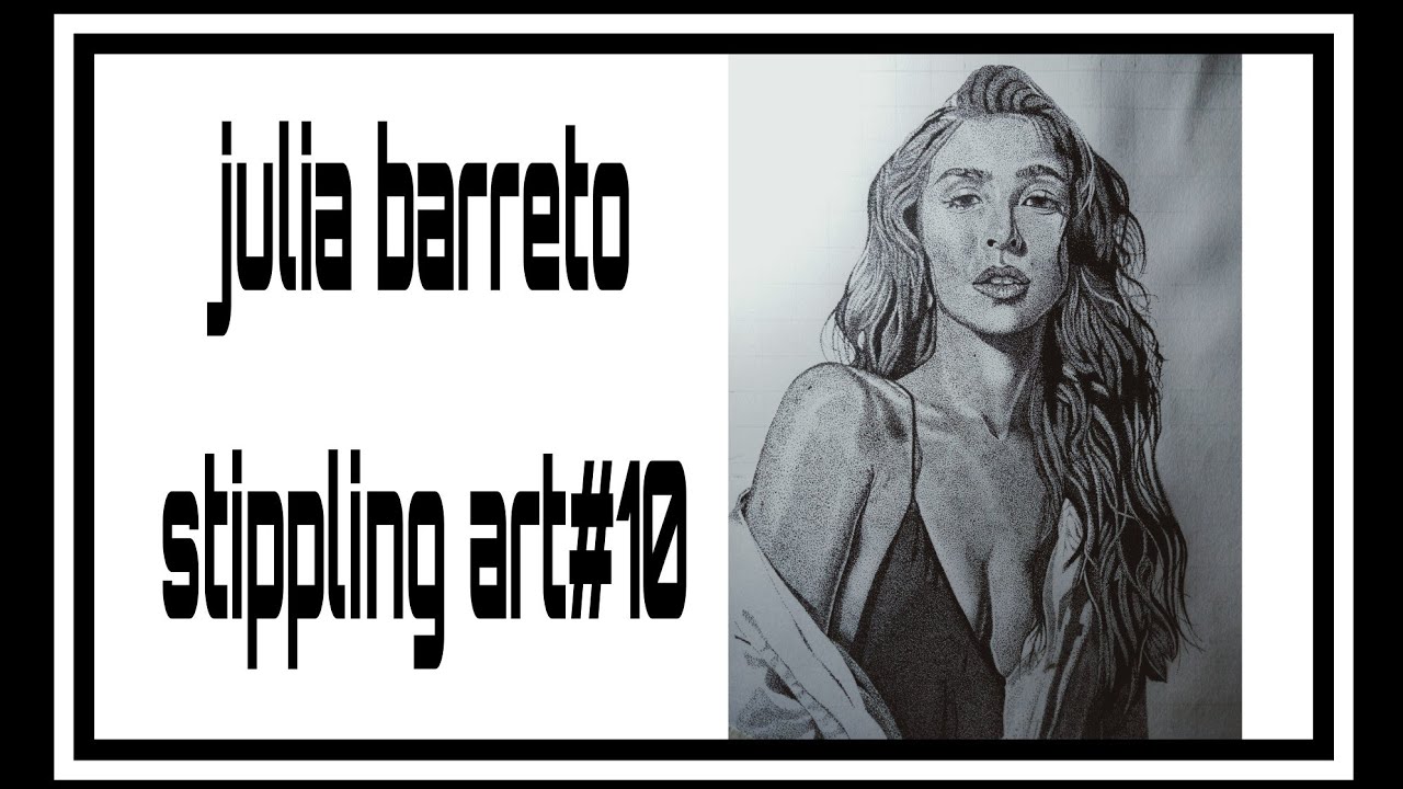 TIMELAPSE DRAWING: Stippling art #10 Julia barreto