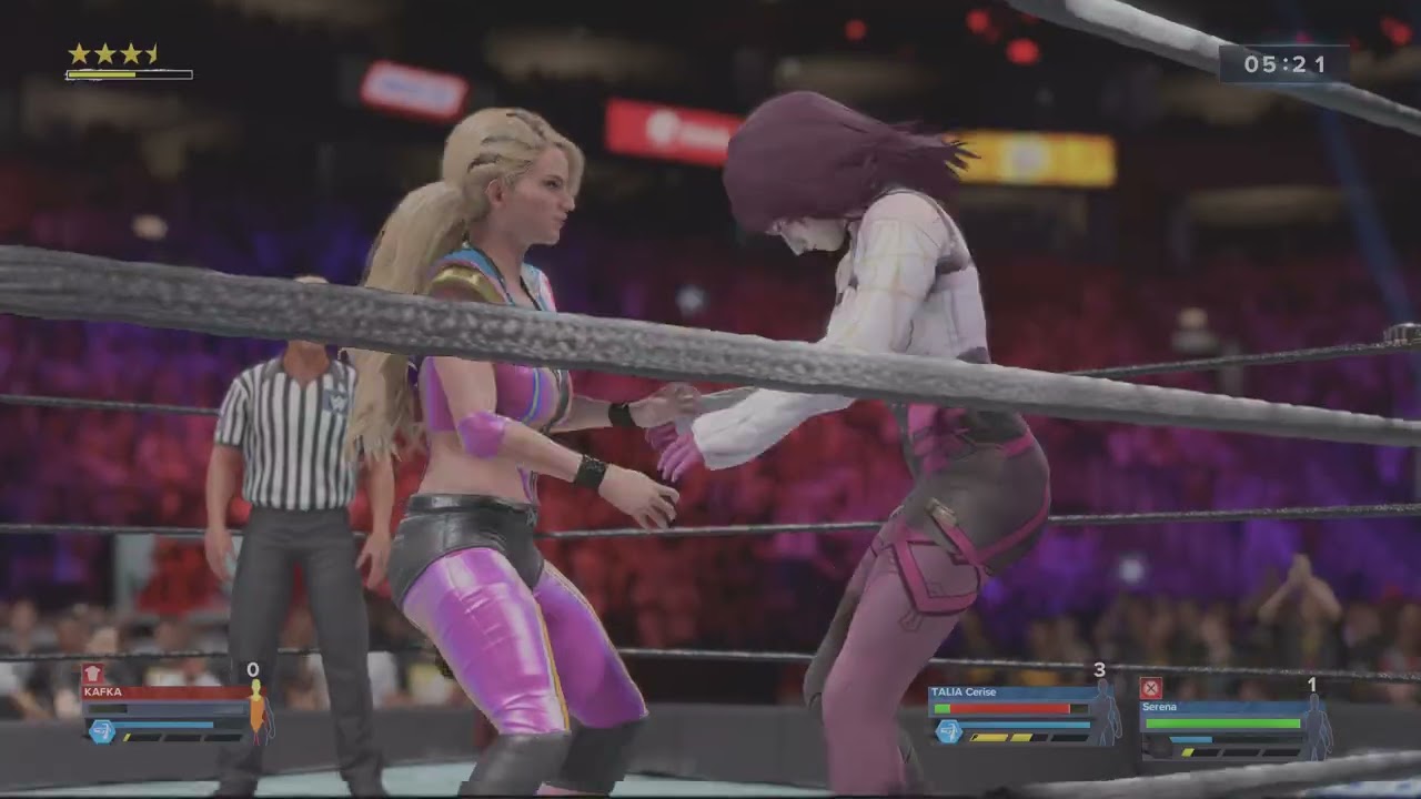 WWE 2K24: Talia Cerise and Serena Vs Kafka (10 Minutes Low blow match)