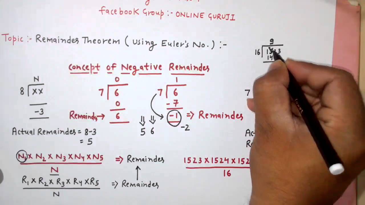 SSC CGL Number System Part 4 (Remainder Concept - 1 )