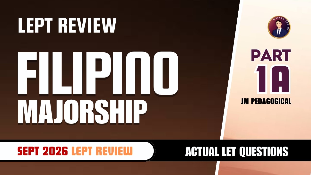 Filipino Major Part 1-A: Let Review 50 Items | March 2026 LET
