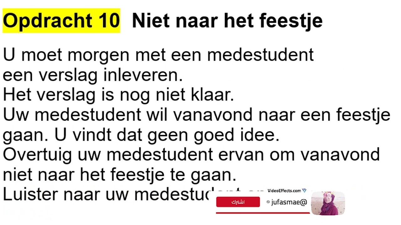 Spreken B1  Opgave 15