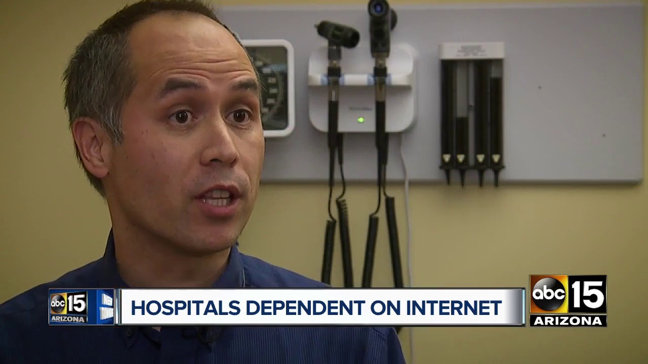 How much do hospitals depend on the internet?