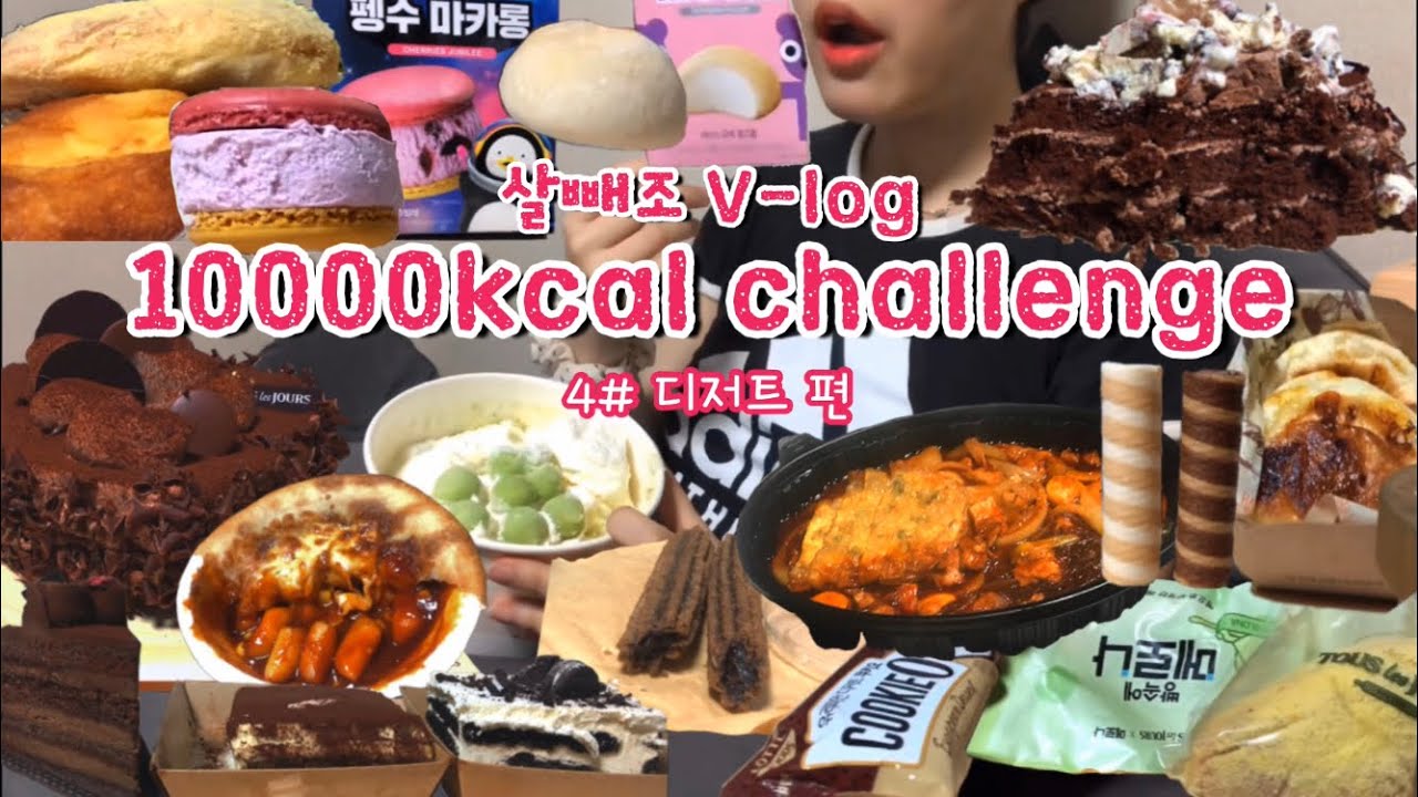 [폭식 브이로그#4] 디저트 덕후들을 위한 10000칼로리 챌린지🍧💗 다이어트 포기한 거 아님🙅🏻‍♀️ 오늘까지만 먹을 거임🙆🏻‍♀️